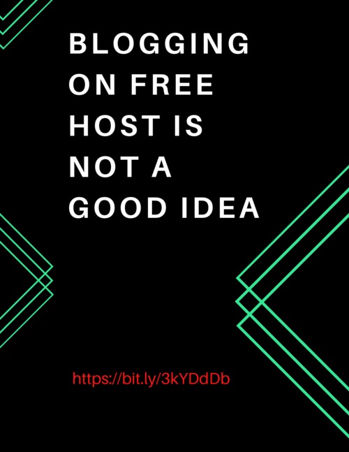 Product picture Blogging on Free Host Is Not a Good Idea